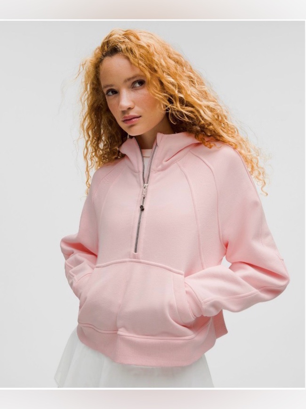 RARE Lululemon Scuba Oversized Half-Zip Hoodie Strawberry Milkshake XS/S NWOT